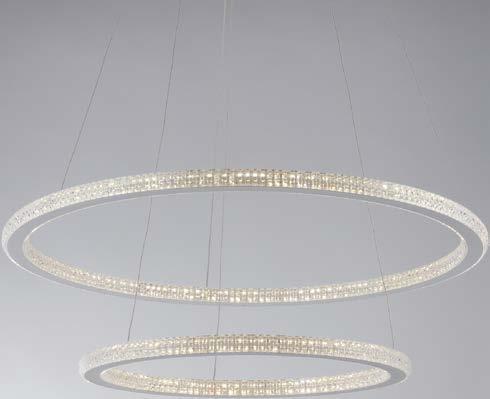 Sospensione LED in alluminio bianco impreziosita dal diffusore in acrilico diamantato 50W 6640LM 3000-4000°k BRYANT-S2 Sospensione LED in alluminio bianco impreziosita dal diffusore in acrilico diamantato 50W 6640LM 3000-4000°k BRYANT-S2